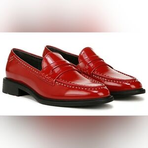 NIB* Franco Sarto Red Studded Loafers